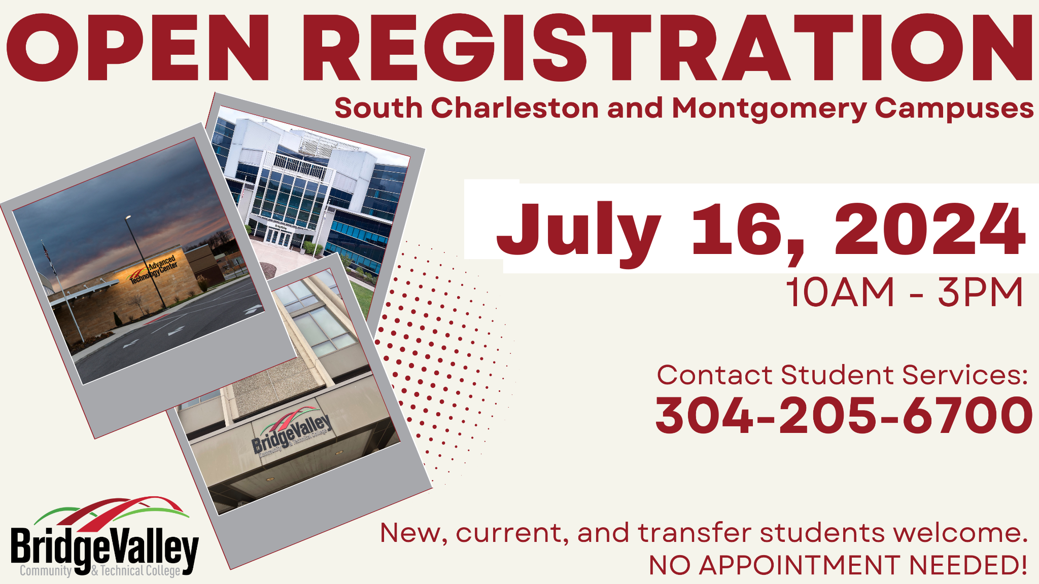 Open Registration July 16